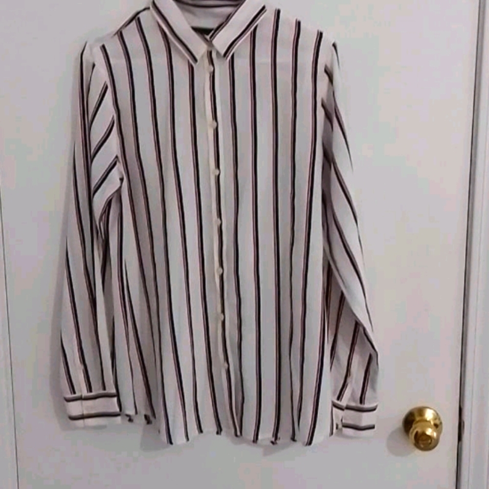 Collared Banana Republic long sleeve shirt.